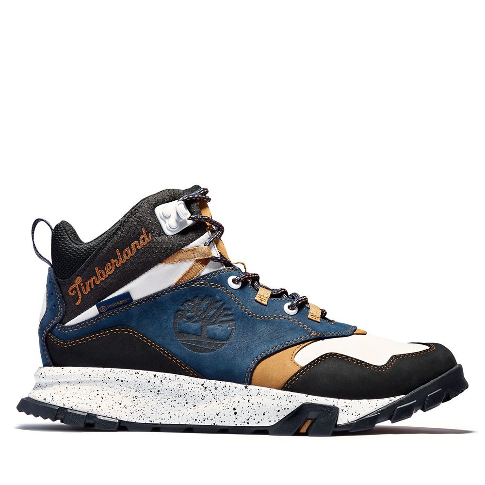 Bocanci De Drumeție Timberland Barbati Bleumarin - Garrison Trail Waterproof Mid - Romania - JGWEOZ9